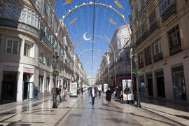 Exposición "La Universidad de Málaga del Siglo XXI". Calle Larios. Enero de 2017