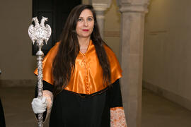 Retrato de Beatríz Rodríguez Díaz previo a la Estación de Penitencia de la Hermandad de los Estudiantes. Málaga. Abril de 2019