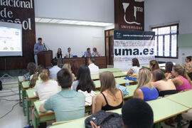 Intervención de Gaspar Garrote. Graduación del alumnado del CIE de la Universidad de Málaga. Centro Internacional de Español. Julio de 2015