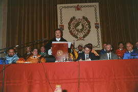 Apertura del Curso Académico 1989/1990 de la Universidad de Málaga. Teatro María Cristina. Octubre de 1989