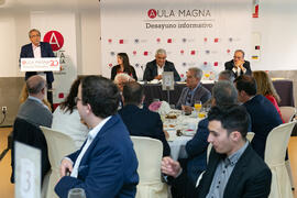 Intervención de José Ángel Narváez. Desayuno Informativo de Aula Magna con motivo de su XX Aniversario. Consejo de Estudios Sociales y Comercio de la Universidad de Málaga. Mayo de 2018