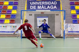 Partido Irán contra Bielorrusia. 14º Campeonato del Mundo Universitario de Fútbol Sala 2014 (FUTSAL). Antequera. Julio de 2014