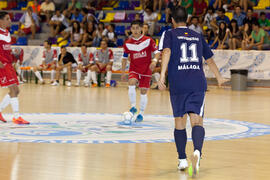 Partido clasificatorio entre Club Deportivo UMA Antequera y Universidad de Géneve de Suiza. IX Campeonato de Europa Universitario de Fútbol Sala. Antequera. Julio de 2013