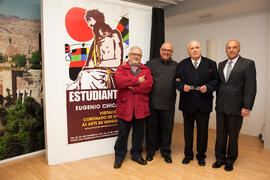 Inauguración de la exposición "Visitación del Coronado de Espinas ante el arte de vanguardia" por Eugenio Chicano. Casa Hermandad de la Cofradía. Noviembre de 2013