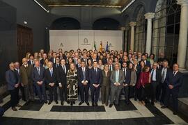 Foto de grupo. Toma de posesión de D. Teodomiro López Navarrete como Rector de la Universidad de Málaga. Palacio de San Telmo, Sevilla. Febrero de 2024