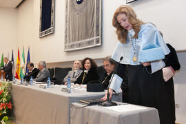 María Chantal Pérez Hernández toma posesión como nueva vicerrectora de Estudios de Grado de la Universidad de Málaga. Paraninfo.  Enero de 2016