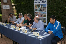 Rueda de prensa del I Día del Estudiante de la Universidad de Málaga. Jardín Botánico de la Universidad de Málaga. Mayo de 2017