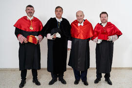 Retrato de grupo. Investidura de Miquel Roca i Junyent como Doctor "Honoris Causa" por la facultad de Derecho de la Universidad de Málaga. Paraninfo. Diciembre de 2024