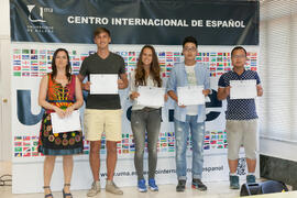 Graduación de los alumnos del CIE de la Universidad de Málaga. Centro Internacional de Español. Mayo de 2015