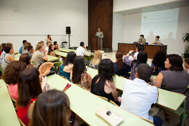Intervención de Salvador Peláez. Graduación de los alumnos del CIE de la Universidad de Málaga. Centro Internacional de Español. Julio de 2014