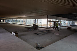 Obras en el interior del nuevo Pabellón de Gobierno. Campus de Teatinos. Abril de 2021